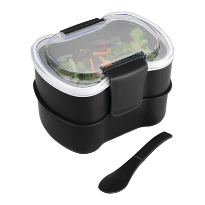 Mini Two Tier Black Bento Box