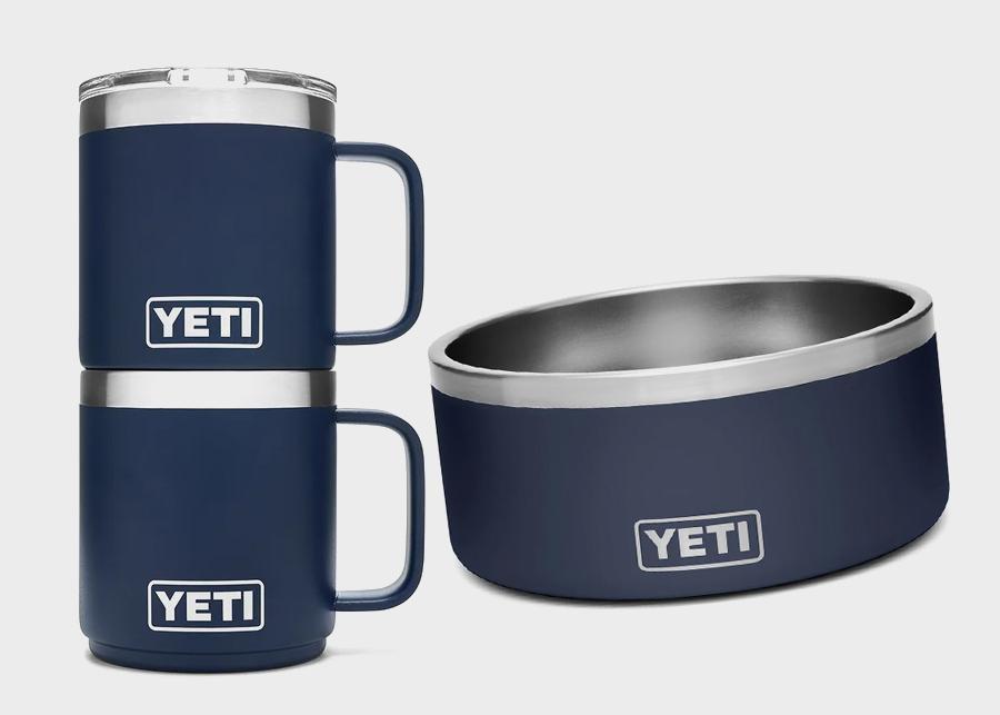 Yeti Dog Bowl & Set of 2 Stackable Mugs